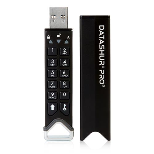 iStorage datAshur PRO2 8GB secure encrypted flash drive - IS-FL-DP2-256-8