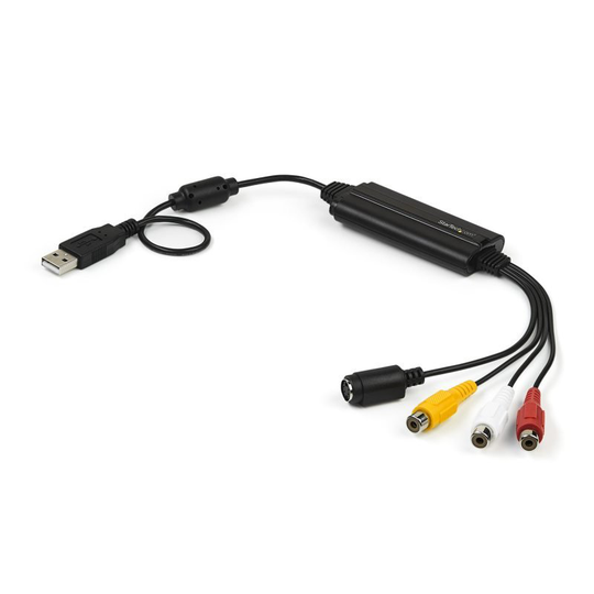 Startech USB Video Capture Adapter Cable - S-Video/Composite to USB 2.0 SD Video Capture Device Cable - TWAIN Support - Analog to Digital Converter fo