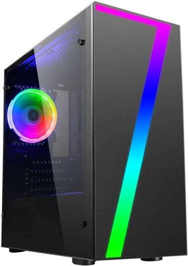 CiT Seven Mini Tower Gaming Case - Black