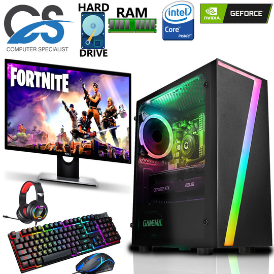 Fast Gaming PC Bundle Quad Core i5 8GB 1TB Windows 10 Nvidia GTX 1650