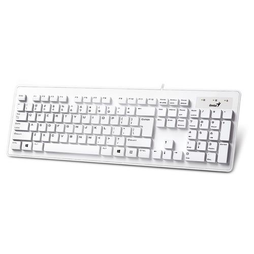 Genius Slimstar 130 keyboard USB QWERTY US International White