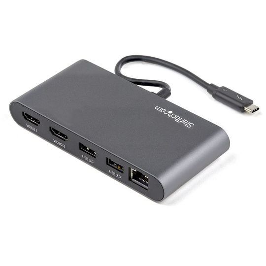 StarTech.com Portable Dual Monitor ThunderBolt 3 Docking Station