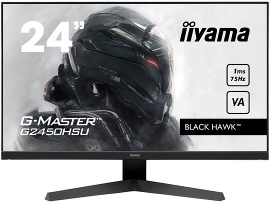 iiyama G-Master G2450HSU-B1 24" VA LCD,75Hz, 1ms (MPRT), FreeSync, Full HD 1920x1080, 250 cd/m? Brightness, 1 x HDMI, 1 x DisplayPort, 2 x USB, 2